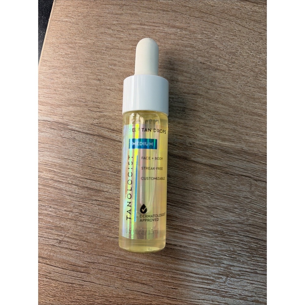 Tanologist Face + Body Medium Self Tanning Drops Travel Size 0.5 oz